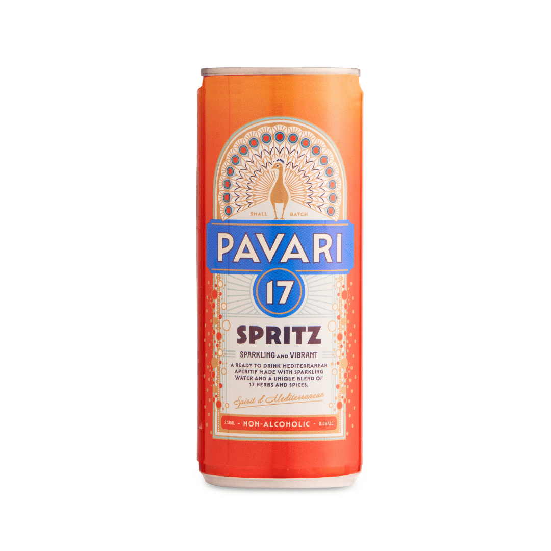 Pavari 17 - Alcohol-Free Mediterranean Spritz - 250ml can - 12 Pack